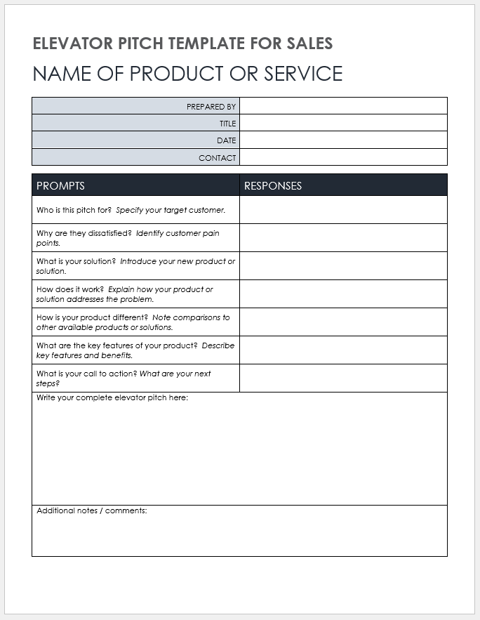 Need a pitch report example today? Download this free template!