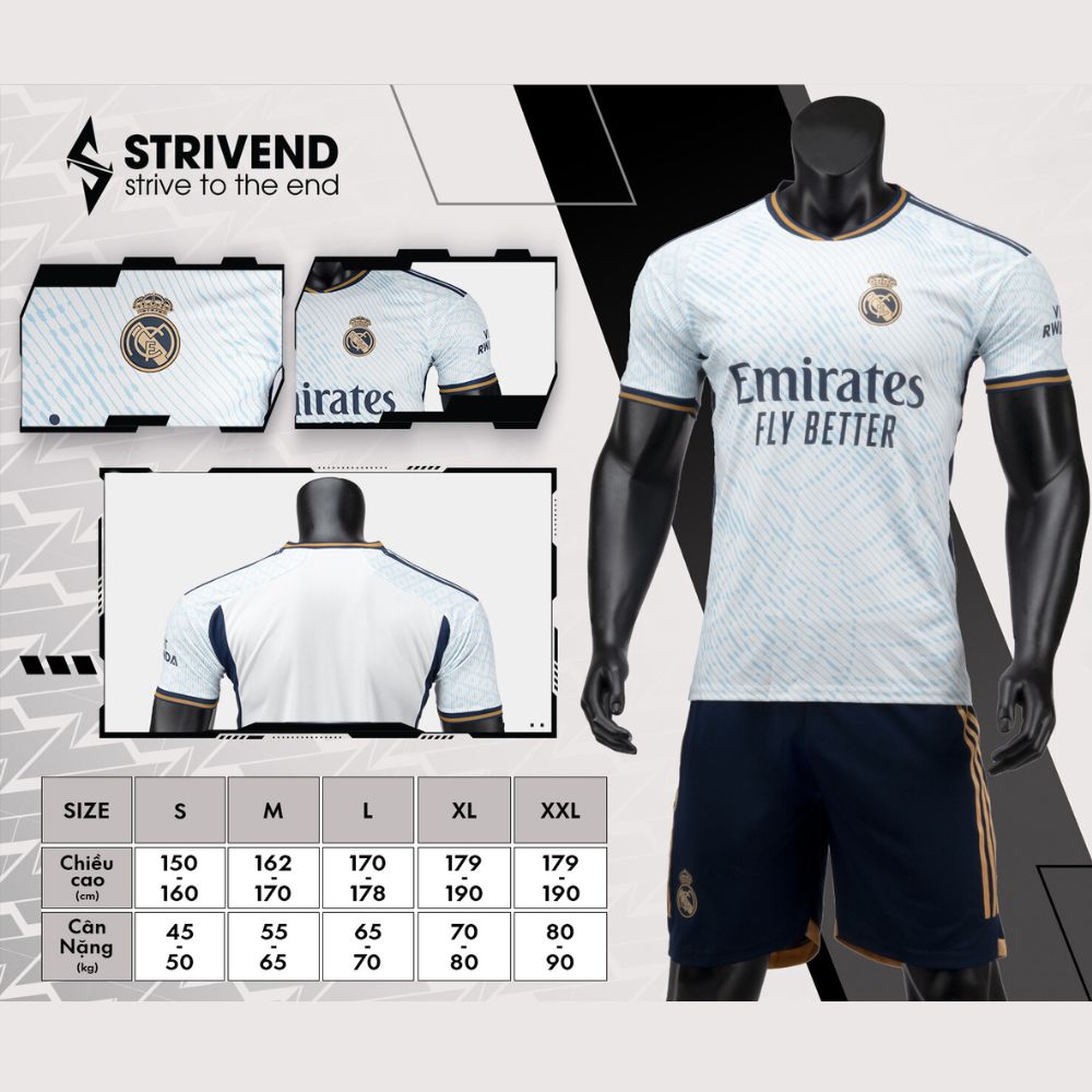 Chọn size real madrid áo như thế nào chuẩn? Hướng dẫn chi tiết cho bạn!